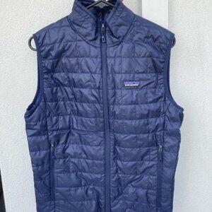 Like New Patagonia Nano Puff Vest Mens XL Navy Blue Insulated Primaloft Full Zip